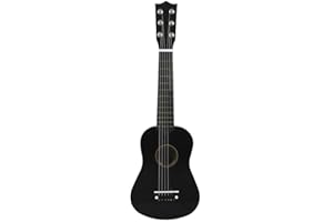 Widealiff Compact 21inch 6 Strings Acoustic Guitar Musical Instrument Gift, Black, 21 inch