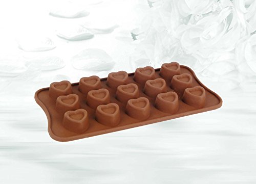 Krishna Handmade INDIAN Silicone Chocolate Mould/100% Foodgrade Jelly and Chocolate Mould/Silicone Baking Moulds/Heart Shaped Tray/Colour : BROWN/Best Gift for Friends/[Krish-Misc-PL07] - Thumbnail 2