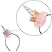 Unicorn Horn Headbands Hair Band with Flower Ears for Girls Birthday Cosplay Party Accessory, Random, 6 Pack