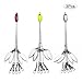 BLISSWILL Alabama Umbrella Rig Fishing Lures Set 5 Arms Alabama Rig Kit with Multi-Lure Spinner Baits Willow Blade Ultralight Lure 3Pcs for Bass Fishing Artificial Bait for Freshwater and Saltwater