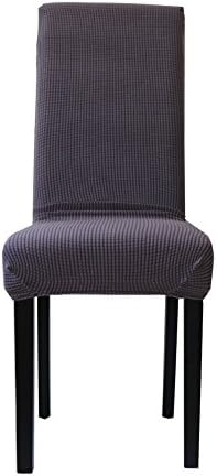 Spandex Fabric Stretch Dining Chair Slipcovers Protector Seat Cover 4PCS for Dining Room Hotel Party Banquet Ceremony Gray