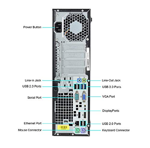 HP ELITEDESK 800 G1 SFF Slim Business Desktop Computer, Intel I54570 3.20 GHz, 8GB RAM, 500GB HDD, DVD, USB 3.0, Windows… - Image 4