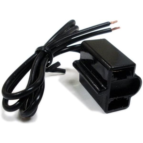 Amazon Com Headlight Wiring Harness Pigtail Plug Connector 2 Prong Automotive