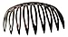 Parcelona French Arch 2 Pieces Celluloid Tortoise Shell 9 Teeth Hair Side Comb Pair