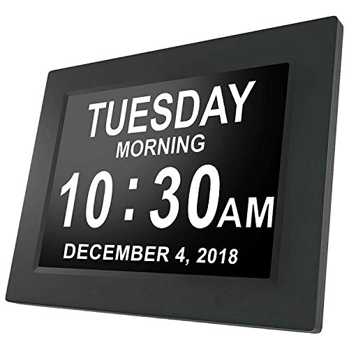 [Newest Version] Cambridge Labs by American Lifetime Day Clock - Extra Large Impaired Vision Digital Clock with Battery Backup & 5 Alarm Options - (Black Polish) - Thumbnail 5