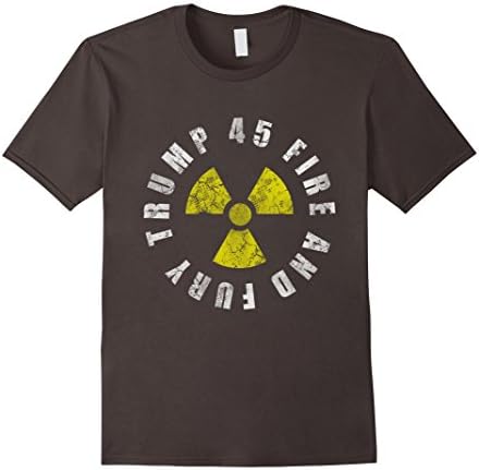 Mens Trump 45 Fire and Fury Shirt 3XL Asphalt