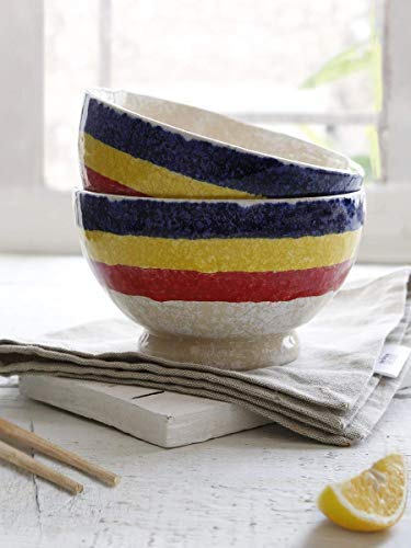 storeindya Ceramic Bowl Dessert Salad Fruit Porcelain Pottery Serving Bowl Kitchen Dining Serveware Accessory