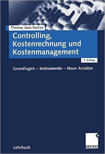 Controlling Kostenrechnung Und Kostenmanagement Grundlagen
