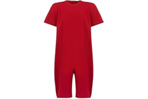 SPECIALKIDS.COMPANY Kaycey Special Needs Adaptive Clothing For Children, Short Sleeve Short Leg Zip Back Jumpsuit