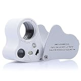 KINGMAS 2 Lens 30x 60x Illuminated Jewelry Eye Loupe Jewelers Magnifier Magnifying with LED Lighting