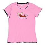 Lazy One Women's Text Moose-aging Fitted Pajama Tee