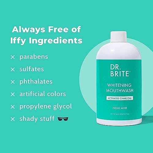 Dr. Brite Natural Whitening Mouthwash, AlcoholFree, Doctor Formulated