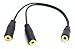 zdyCGTime 9 inch Stereo 3.5mm 1-Female to 2-Females Splitter Cable & Gender Changer primary