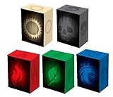 Set of 5 New Legion SUPER Iconic Deck Boxes for Magic/Pokemon/YuGiOh Cards (Incl. Red, Blue, Green, Black and White)