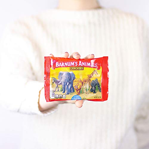Barnum's Animals 12 Count Mini Animal Crackers Snack Packs, Original, 12.0 Ounce (Pack of 4)