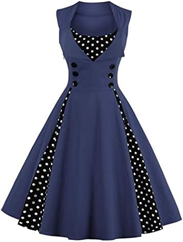 Nihsatin Women's Audrey Hepburn Vintage Style Rockabilly Swing Dress