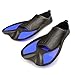 ouderstech Smart Short Blade Swim Fins for Training Swimming and Snorkeling (Blue, L)