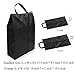 Bagail Travel Shoe Bags Set of 4 Lightweight Waterproof Nylon Storage Bag for Men & Women (Standard Size, Black (2 XL & 2 Standard))