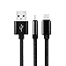 Lightning Cable, [2-Pack] 6ft/2m USB Cable Nylon Braided High Speed Data Sync Charger cord with Aluminum heads for Apple iPhone 6/6s/5/5s/5c Plus iPad iPod iPad Air Mini (Black)