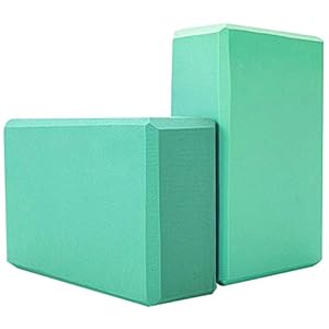 Yoga Blocks 2 Pack High Density Soft Eva Foam Yoga Bricks Improve Balance and Flexibility Odorless Moisture Resistant Non-Slip Surface for Yoga,Pilates,Meditation, Workout