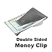 Vktech Money Clip Credit Card Holder Unisex Double Sided Holder Wallet