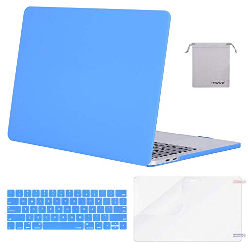 MOSISO MacBook Pro 13 inch Case 2019 2018 2017 2016 Release A2159 A1989 A1706 A1708, Plastic Hard Shell &Keyboard Cover &Screen Protector &Storage Bag Compatible with MacBook Pro 13, Brahmin Blue