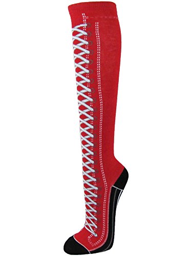 Couver Premium Quality Cotton Knee High Referee Socks 6 Assorted Pack (Youth Small, Lace-Up Boots) - Thumbnail 2