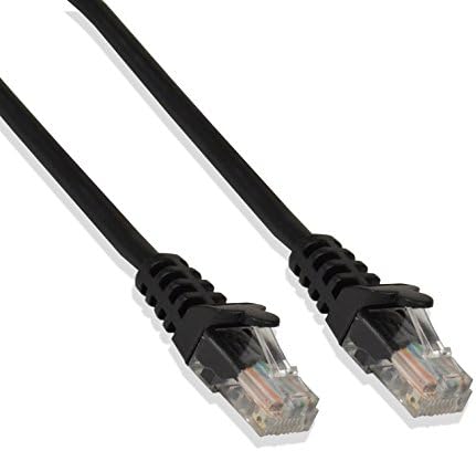 50 PACK CAT5E UTP 24AWG ETHERNET NETWORK PATCH CABLE 10FT 350MHZ BLACK RJ45 LAN WIRE