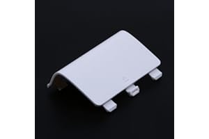 FEIYEN Replacement Plastic Battery Back Cover Lid Door Shell for Xbox One Controller (White)
