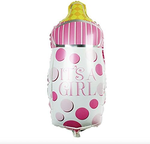 4PCs/lot Angel Baby Shower Foil Balloons Baby Boy Girl Birthday Party Decoration Baby Shower Balloons Mini About 30-40cm (Milk Bottle Girl)
