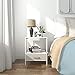 Lifewit Small Nightstand Bedside Table End Table with Fabric Drawer for Bedroom, Side Table Sofa Table, Modern Design, Sturdy and Durable, White