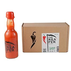 I LOVE SPICY The Reaper Hete Chilisaus 100 ml, Laboratorium Gemeten 96.581 SHU (Carolina Reaper Chilipeper 85%) Heetheid…