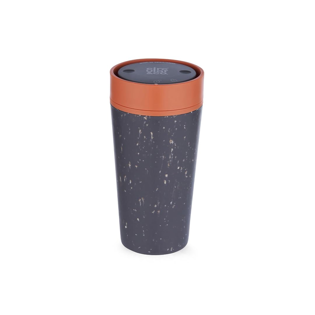 Circular & Co Pre 2026 (Previous Generation) Reusable Coffee Cup - 12oz/340ml - 100% Leakproof & Lockable - Push Top, One Hand Open, 360 Drinking - Recyclable - BPA Free - Dishwasher Safe