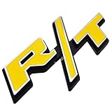 zorratin Special Chrome Trim Yellow R/T RT Side Fender Trunk Emblem Badge w/Sticker for Dodge Challenger Charger Avenger SRT