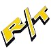 zorratin Special Chrome Trim Yellow R/T RT Side Fender Trunk Emblem Badge w/ Sticker for Dodge Challenger Charger Avenger SRT