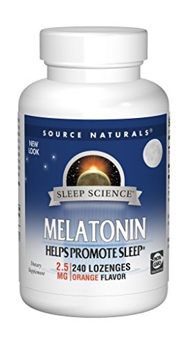 Source Naturals Sleep Science Melatonin 2.5mg - Promotes Restful Sleep and Relaxation, Supports Natural Sleep/Wake Patterns and Rhythms - 240 Lozenges