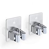 Sitong Mop Broom Holder Hooks Wall Mounted Hooks 3M Self-Adhesive Hooks SUS 304 Stainless Steel Hooks in Bedroom Bathroom Kitchen