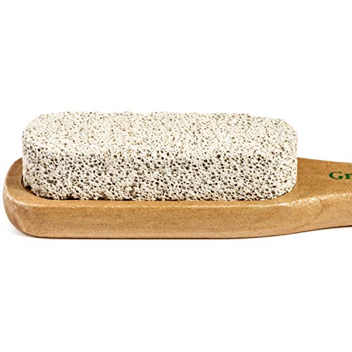 GranNaturals Pumice Stone Brush for Feet with Handle - Thumbnail 2
