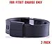 BANDCUFFS Brand Security Loop for Fitbit Charge; (Simply Black) 2 Pack