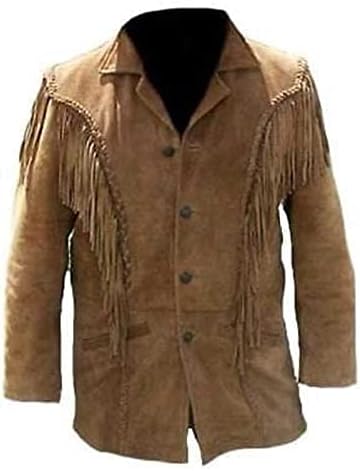 100% Real Suede Western Style Leather Jacket for Sale Native