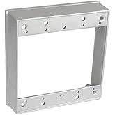 Sealproof Metallic 2-Gang Weatherproof Extension Ring, Gray Electrical Box Extender