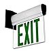 LFI Lights® Edge-Lit UL 924 Listed Green Exit Sign – Modern Brushed Aluminum Housing, LED Illumination, Hardwired with Battery Backup, UL Listed, Single-Sided Clear Acrylic Panel for Sleek Commercial & Residential Safety Compliance