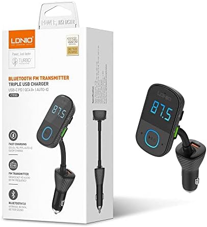 Bluetooth FM Transmitter Ldnio C705Q 2x USB 1x Type-C +Micro