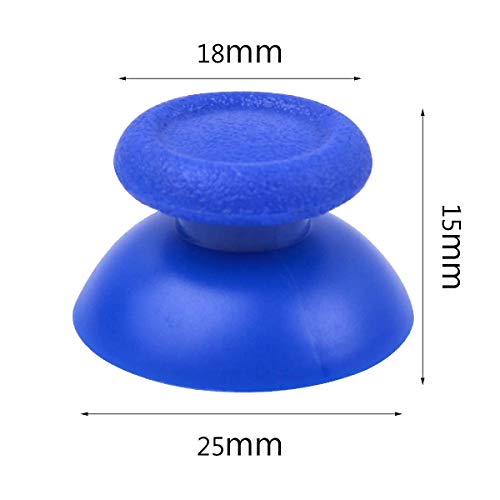 5 Pairs Replacement Analog Stick Joystick Thumbsticks Thumb Grips Buttons for Playstation DualShock 4 PS4 Controller Gampad (Blue) - Thumbnail 3
