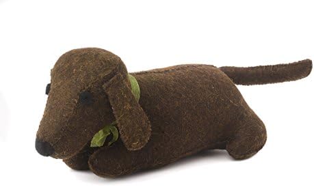 Arcadia Home Dachshund Door Stop in Hand Felted Wool