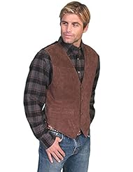 Apparel: Scully Mens Suede Leather Vest Espresso X-Large - Scully