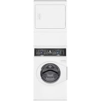 Speed Queen SF7003WE 27" Electric Stacked Washer and Dryer with Stainless Steel Tub, Balance Technology, Control Lock…