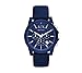 A|X Armani Exchange Men's Silvertone Navy Nylon with Silicone Straps Watch