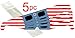 Eclipse Glasses Standard - Stars & Stripes - 5 in a package by TSE17 - Total solar eclipse with DIN and ISO