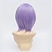 Sixbridge Anime Short Light Purple Cosplay Costume Party Wigs+Free Wig Cap